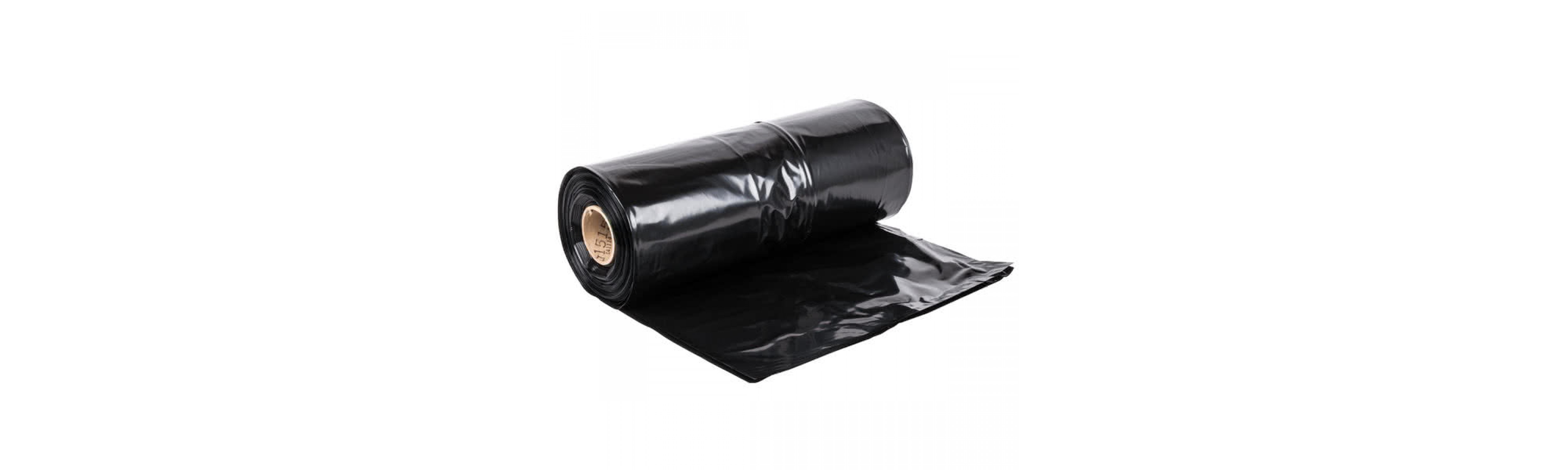Inteplast 16-Gallon Black Trash Can Liners - 20 Rolls Of 50 Bags (33"x24", 6 Micron Thick)